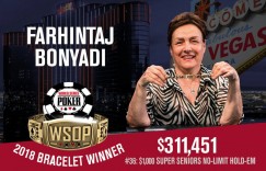 【扑克反水】2018 WSOP女冠军诞生，Farhintaj Bonyadi赢得第36项赛事冠军
