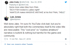 【扑克反水】因侮辱业余选手，Jake Cody开撕《美国扑克之夜》