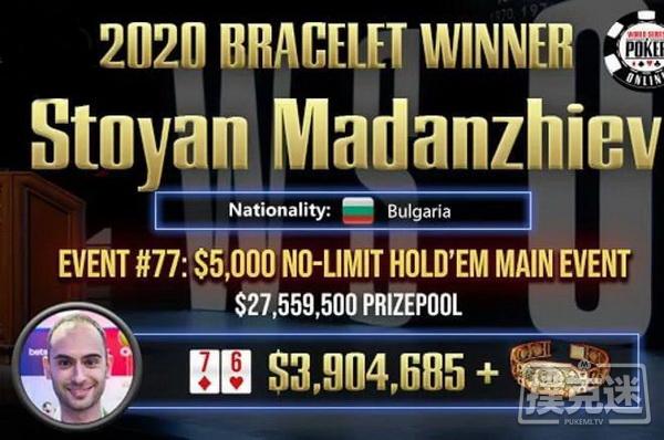 WSOP主赛事冠军Stoyan Madanzhiev