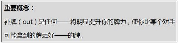 德州扑克将补牌转化为百分比胜率